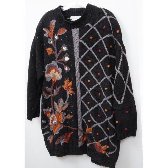 Vintage Jennifer Reed Too Hand Knitted Wool Sweater Plus Size 2X - Picture 2 of 8